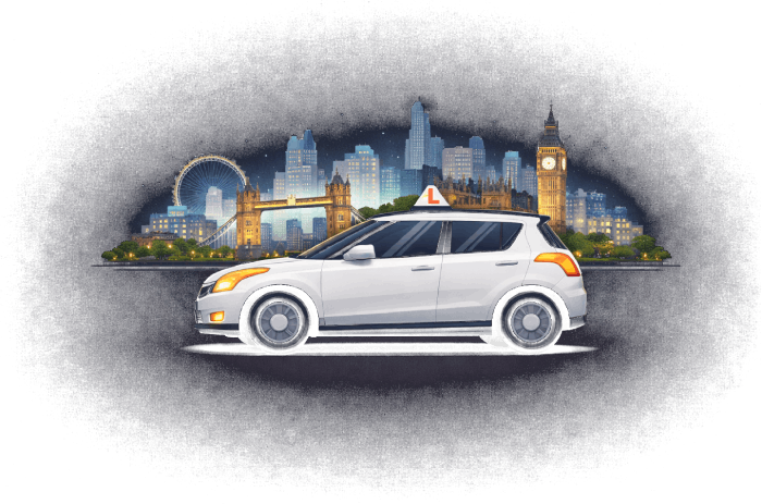 Apricot Driving school car