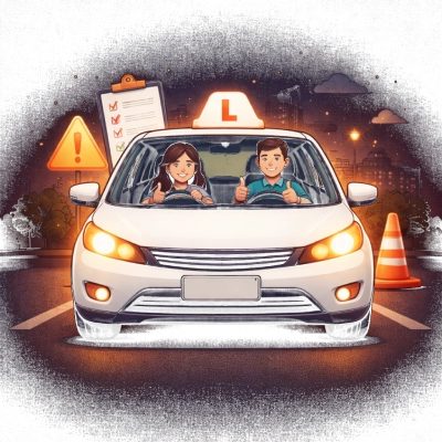 Beginner driving lessons